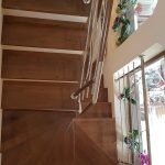 Balustrada de inox si trepte din lemn de stejar Toplita 07.2018