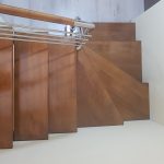 Balustrada din inox combinata cu lemn + trepte Cristesti 07.2018