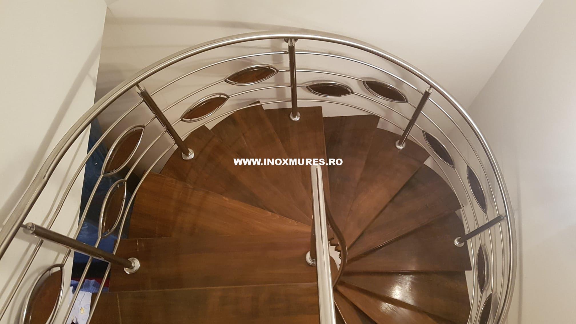 Trepte din lemn si balustrada din inox Cristesti Mures 07.01.2019