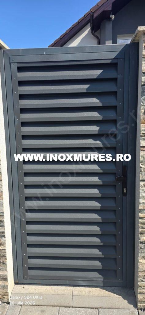 Gard cu sipca metalică tip jaluzea